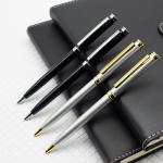 Advertising Hotel Metal Ballpoint Pen Twist Slender Ball Pen With Custom Logo