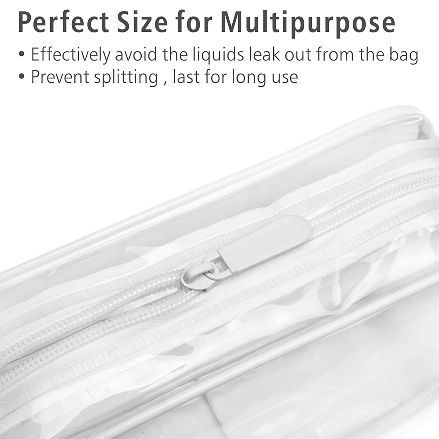 Clear Waterproof Toiletry Bag Quart Size Travel Makeup Cosmetic Bag For Women Men