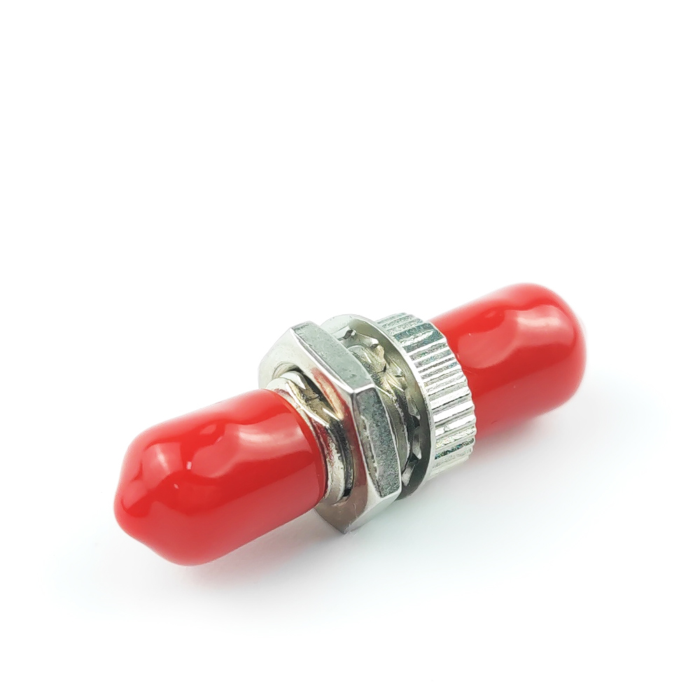 Optical Fiber Active Connection Red 2-Port Rectangular Duplex ST UPC Coupler for FTTH