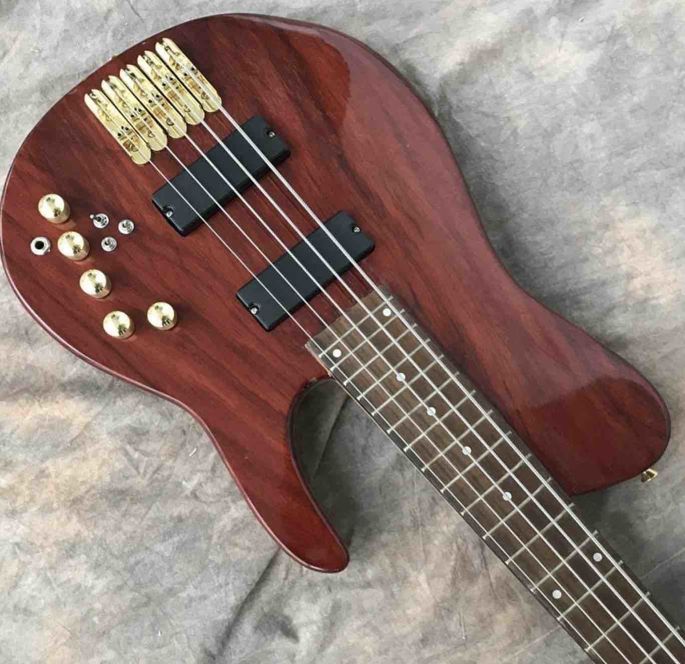 Custom Grand Guitar Bass 5 String Bass Elm Body Fingerboard Inlay Acoustic Steel String Guitars Acoustic Guitar