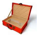 MDF PU Leather Box Flocking perfume Suitcase Gift Box Handmade