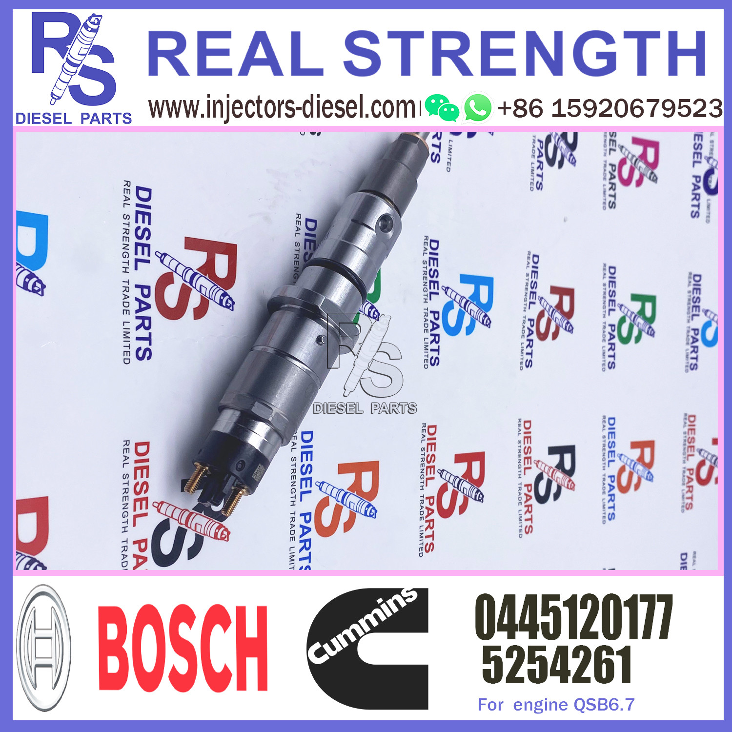 PC200 PC200-10 ISB4.5 QSB6.7 W41970 SK200-10 common rail fuel injector 5254261 0 445 120 177 0445120177