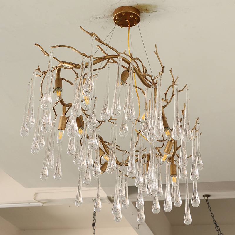 40W Luxury Crystal Ceiling Lights Hanging Mounted 110V - 240V