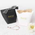 Customised Size Thank You Gift Bags Corrugated Paper For Wedding Guests