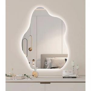 China Irregular Cloud Shaped Wall Hanging Decor Mirror Smart Led Wall Mirror For Bathroom on sale