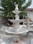 Crane Carved White Marble Stone Water Fountain Decoration