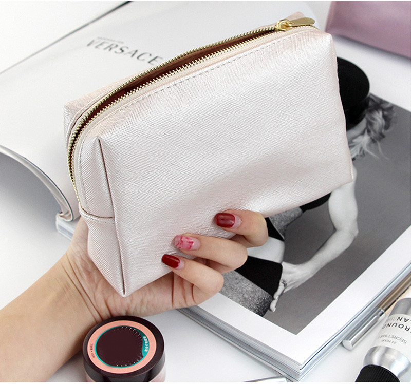 Custom Waterproof PU Leather Travel Makeup Cosmetic Bags Lady