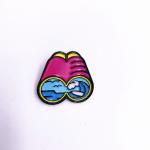 Embossed Logo Metal Lapel Pins Gift Dye Black Colors Plated Soft Enamel Pin