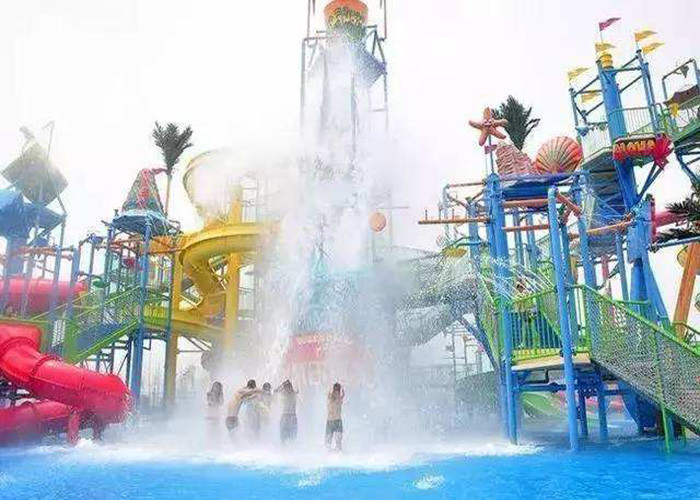 Young Adult Fiberglass Aqua Playground Water Play Slide