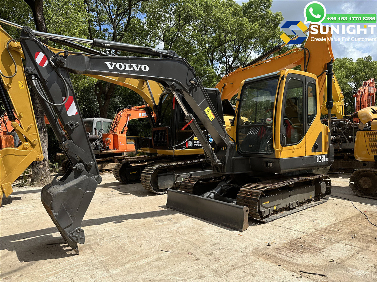 5 Ton 6 Ton Excavator Used Volvo Ec55 Ec55blc Mini Small Excavator Cheap Mini Excavator