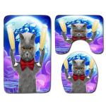 Creative Cute Cat Toilet Mat Set Personalized Dog Toilet Tank Cover Set