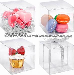 Wholesale Clear Boxes For Favors 4 X 4 X 4 Inch Clear Gift Boxes For Party Favors Cupcake Macaron Candy Cookies Ornament Gifts from china suppliers