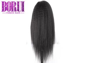 Wholesale Pre Plucked Yaki Straight Human Hair Wig Kinky Straight Glueless Full Lace Wig from china suppliers