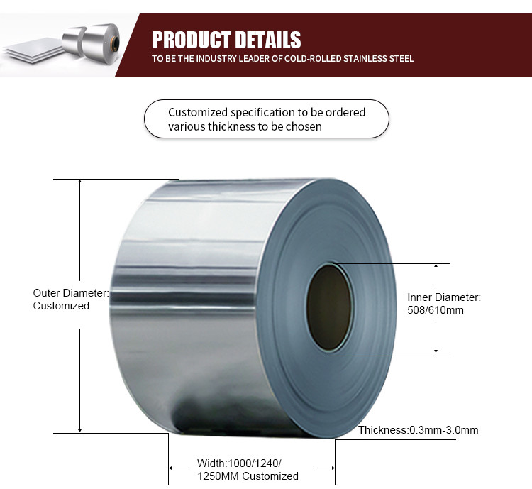 ISO Certified 304 Stainless Steel Coil 0.01mm-20mm Stainless Steel Cold Rolled Coils