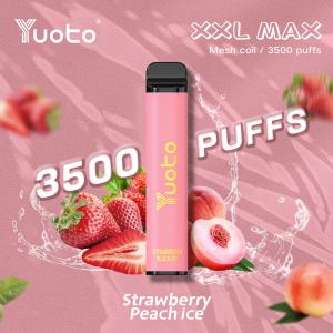 China hot sale Yuoto XXL MAX 3500 Puffs Disposable Vape strawberry peach flavors on sale