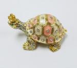 Fashion Wholesale Metal Crystal turtle trinket box Metal crown turtle trinket