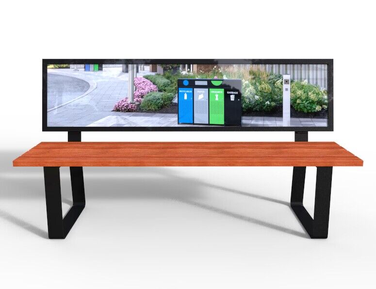 park wood ad bench