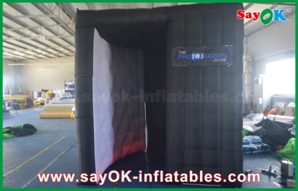 Photo Booth Props Black Arc Shape Inflatable Photo Booth Enclosure Wholesale