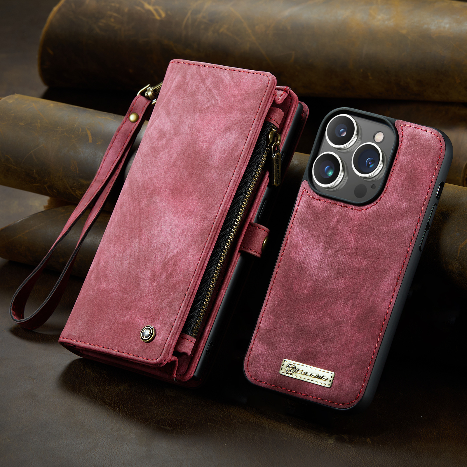 Card Slot Mobile Shell Leather TPU Phone Cases Wallet Flip Cover Phone Case for iPhone 13 14 Pro Max Luxury Design Style