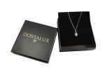 Black Jewelry Paper Gift Box Cardboard Necklace Packaging Lightweight With