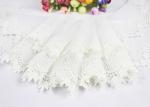 Off White Cotton Embroidered Lace Trim For Sewing Clothes / DIY Wedding Dress