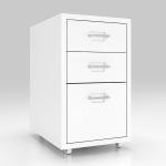 Home Bedroom 3 Drawers Metal Storage Mobile Nightstand With Wheels