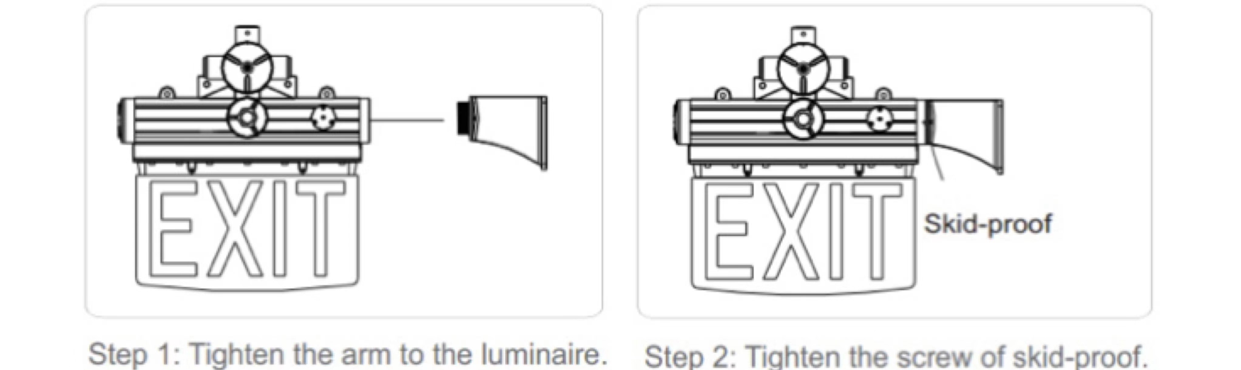 Explosion Proof Exit Sign Light Fixture 100-277V For Hazardous Locations
