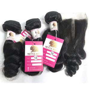 Wholesale Double Weft 100% Virgin Human Hair Extensions Loose Wave Hair Bundle from china suppliers