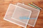 EVA Plastic Promotional Gift Packaging Bag Slider Zipper Bags With Ring Holder,