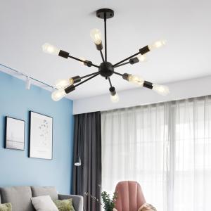 Wholesale 8 lights Bar chandelier hall kitchen island dining room Home Decor black gold sputnik chandelier(WH-VP-72) from china suppliers