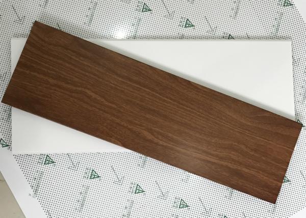 Exterior Soffit Metal Ceiling System C - Shaped Wood Grain Suspended Ceiling