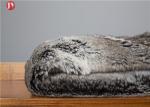 Soft classic Gray Faux Fur Blanket Chinchilla Stripes Throw Winter OEM/ODM