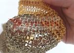 Colorful Stainless Steel Round Ring Living Room Cabinet Metal Chain Mail Curtain