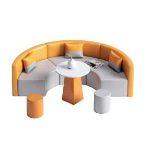Wholesale Office Furniture Simple Modern Rest Area Reception Sofa and S-Shaped Coffee Table Set from china suppliers