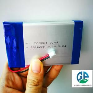 Wholesale High Capacity 7.4V Li Polymer Battery 505284 2S1P 2600mah rechargeable li-ion li ion lipo lithium polymer battery from china suppliers