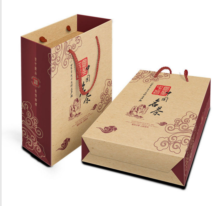 Recycled Luxury Brown Cartoon Paper Carry Handle Bag for Gift Wholesale