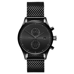 Wholesale Black CD grain stainless steel back quartz watch 5ATM waterproof from china suppliers