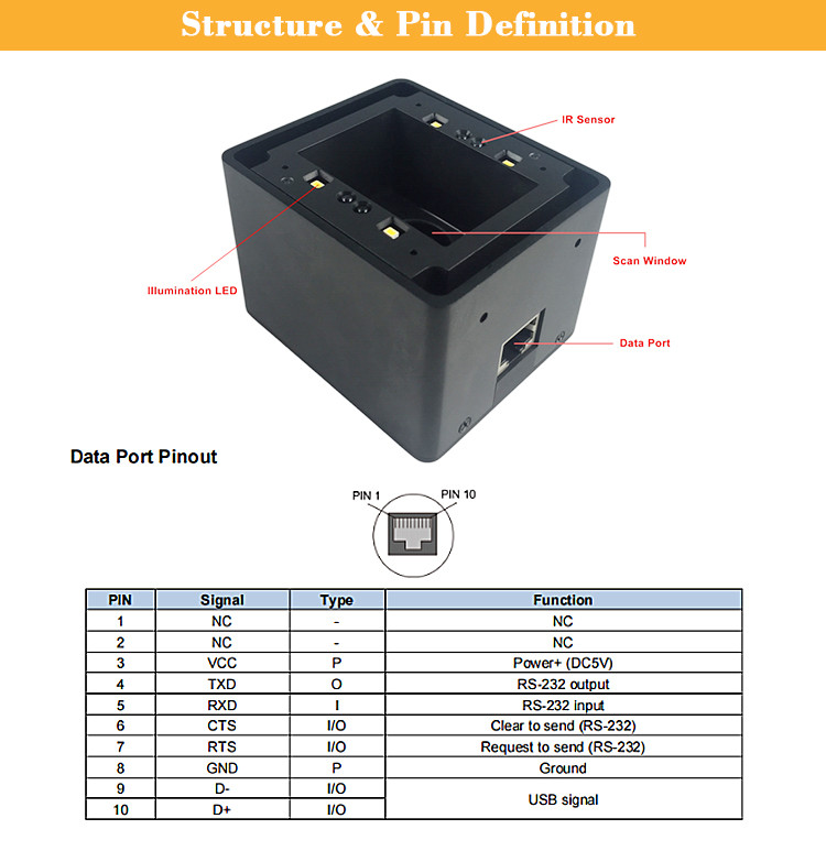 Long Distance 1D or QR Payment Scanner for Parking Lot/ High-Speed Toll Station