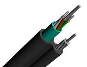 Wholesale SM 48 Core 250µM Self Supporting Fiber Optic Cable GYTC8S 200M Span from china suppliers