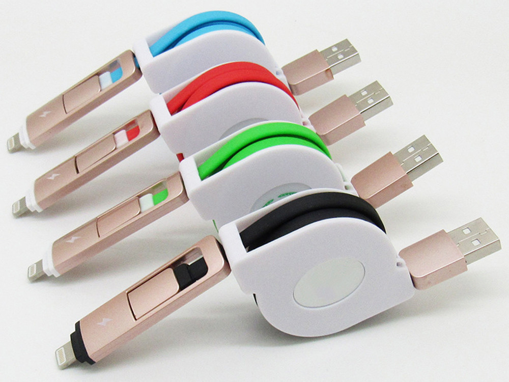 TPE Material Usb Data Extension Cable 8 Pin Micro For Mobile Phone Sync Data