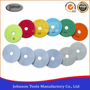 Wholesale 100mm White Type Diamond Floor Polishing Pads For Removing Scratches from china suppliers