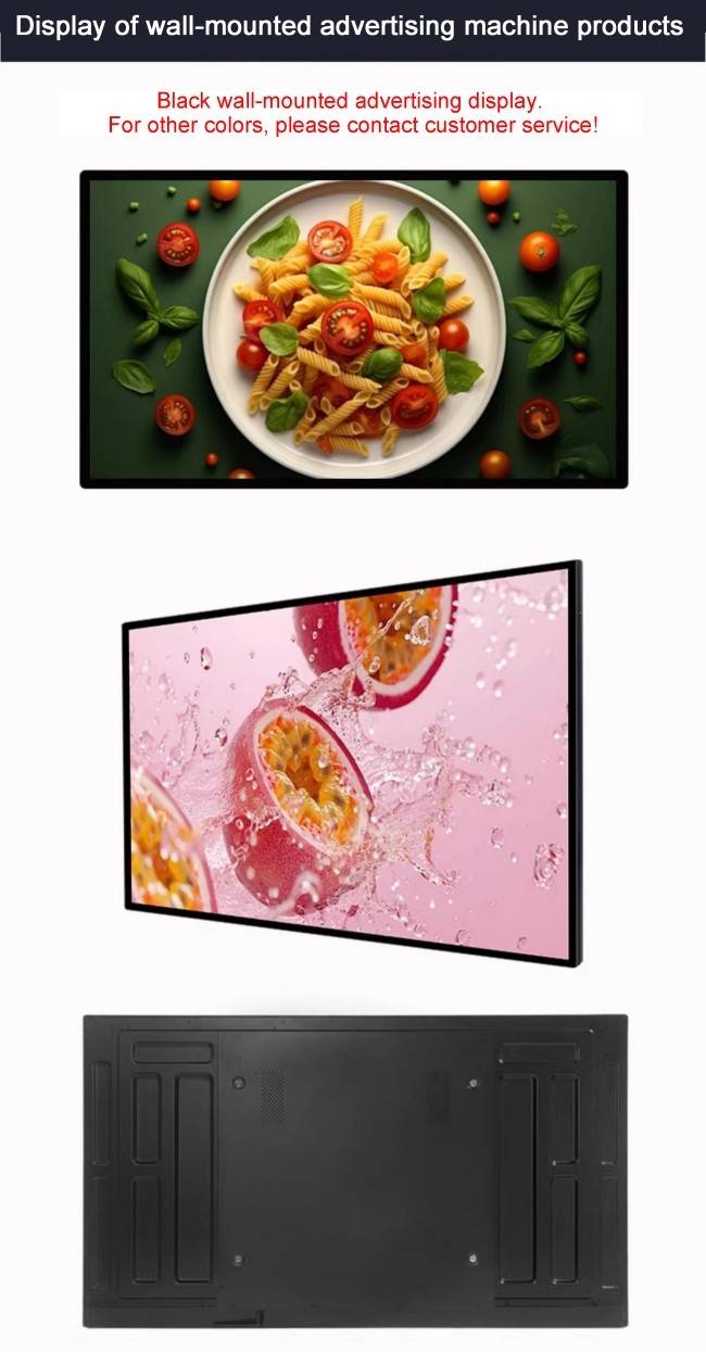Fullscreen 75" 85" 4K LCD Advertising Display For Indoor Screen Advertising