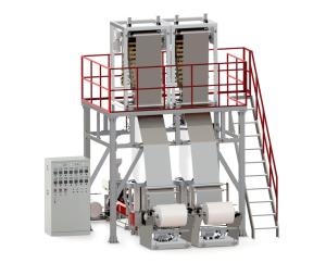 Wholesale F3B-2ABA Plastic Film Blowing Machine Double Head HDPE 120kg/H, LDPE 130Kg/H from china suppliers