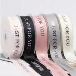 Craft DIY High Light 6mm Polyester Gift Packing Ribbon with JUST FOR YOU Logo