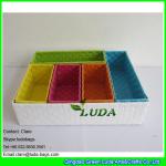 LDKZ-044 Fasion steel frame storage box pp strap woven storage basket for