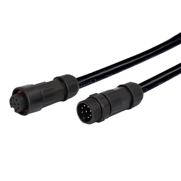Waterproof Plastic LED Light Cable Connector Overmolded With Male / Female Plug