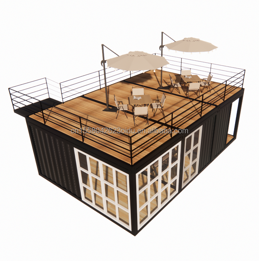 Customized Color Container Bar Coffee Shop with Chinese Design Style and 20 Foot Prefabricated Container