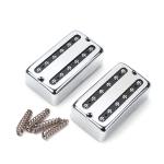 Chrome Guitar Pickup Set Metal Humbucker Dual Coill Pickup Alnico 5 For Gretsch