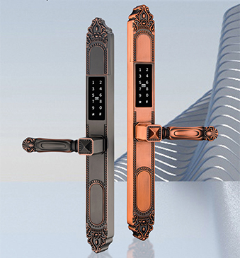 Multi-function Zinc Alloy Outdoor Door Lock with Double Side Fingerprint and Sunscreen