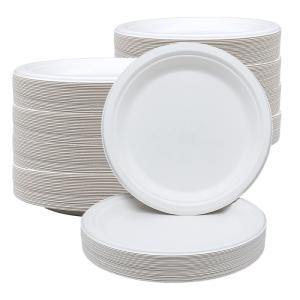 Wholesale Fruit Eco Compostable Sugarcane Plates Round Biodegradable Sugarcane Bagasse Plates from china suppliers